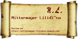 Mittermayer Liliána névjegykártya